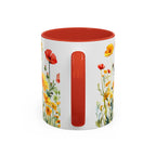 Wildflower Garden Accent Coffee Mug - Floral 11/15oz Ceramic