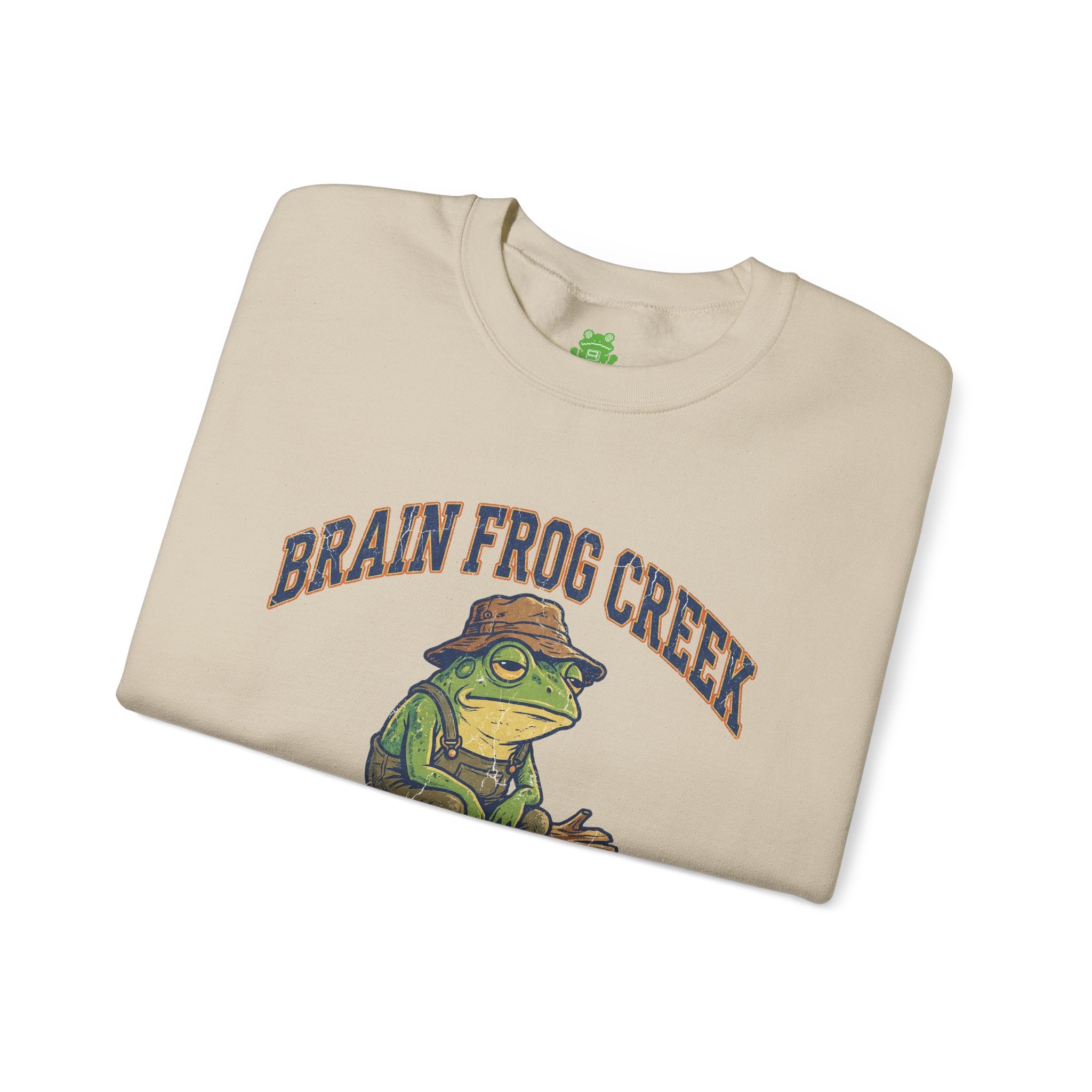 Signature Brain Frog Creek Sweatshirt - Vintage Fisherman Frog Crewneck