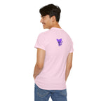 Purple Skeleton Cat Graphic Tee - Cute Creepy Kitty Shirt - 100% Cotton