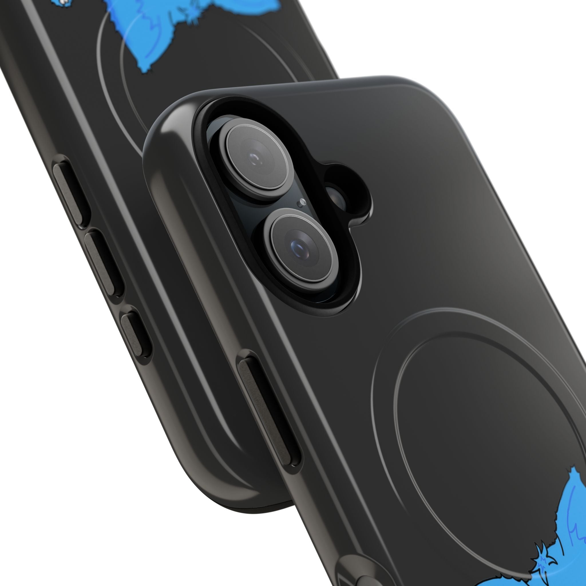 Blue Skeleton Cat Tough Magnetic Phone Case | Unique Design to Brain Frog
