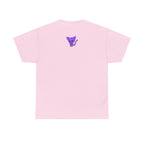 Purple Skeleton Cat Graphic Tee - Cute Creepy Kitty Shirt - 100% Cotton