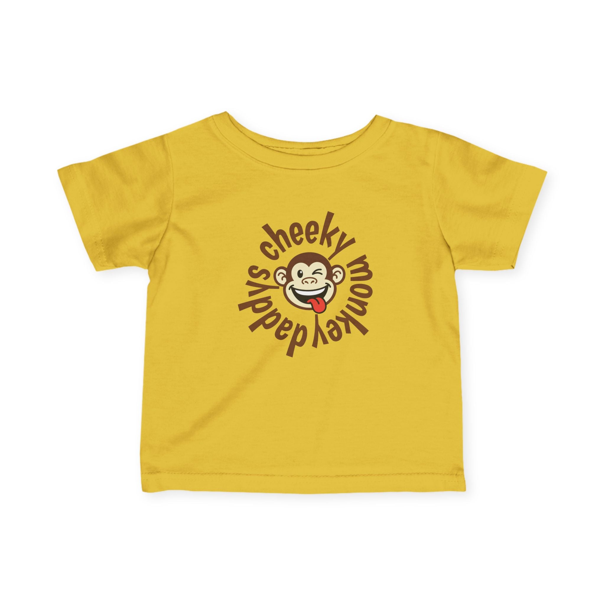 Cute Infant Tshirt - daddys cheeky monkey - Graphic Baby Tee Shirt - 100% Cotton