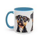 Staffy Dog Portrait Accent Coffee Mug (11/15oz) - Staffordshire Bull Terrier Portrait Mug