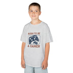 Kids Tee - "Born to Be a Gamer" Retro Game Controller Shirt - 100% Cotton / Cotton Blend