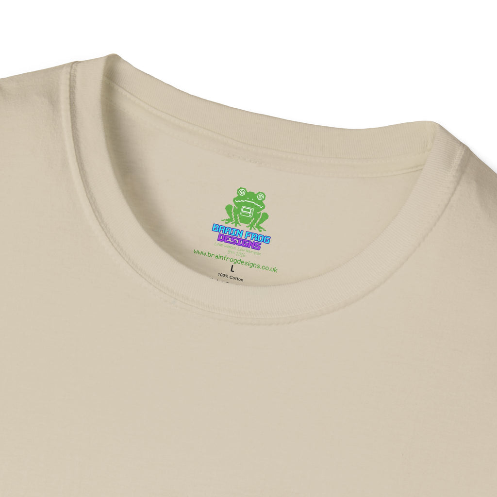 Men's Plain Tee - Brain Frog Men's Softstyle Plain T-Shirt - 100% Cotton / Cotton Blend