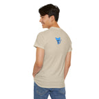Blue Skeleton Cat Graphic Tee - Cute Creepy Kitty Shirt - 100% Cotton
