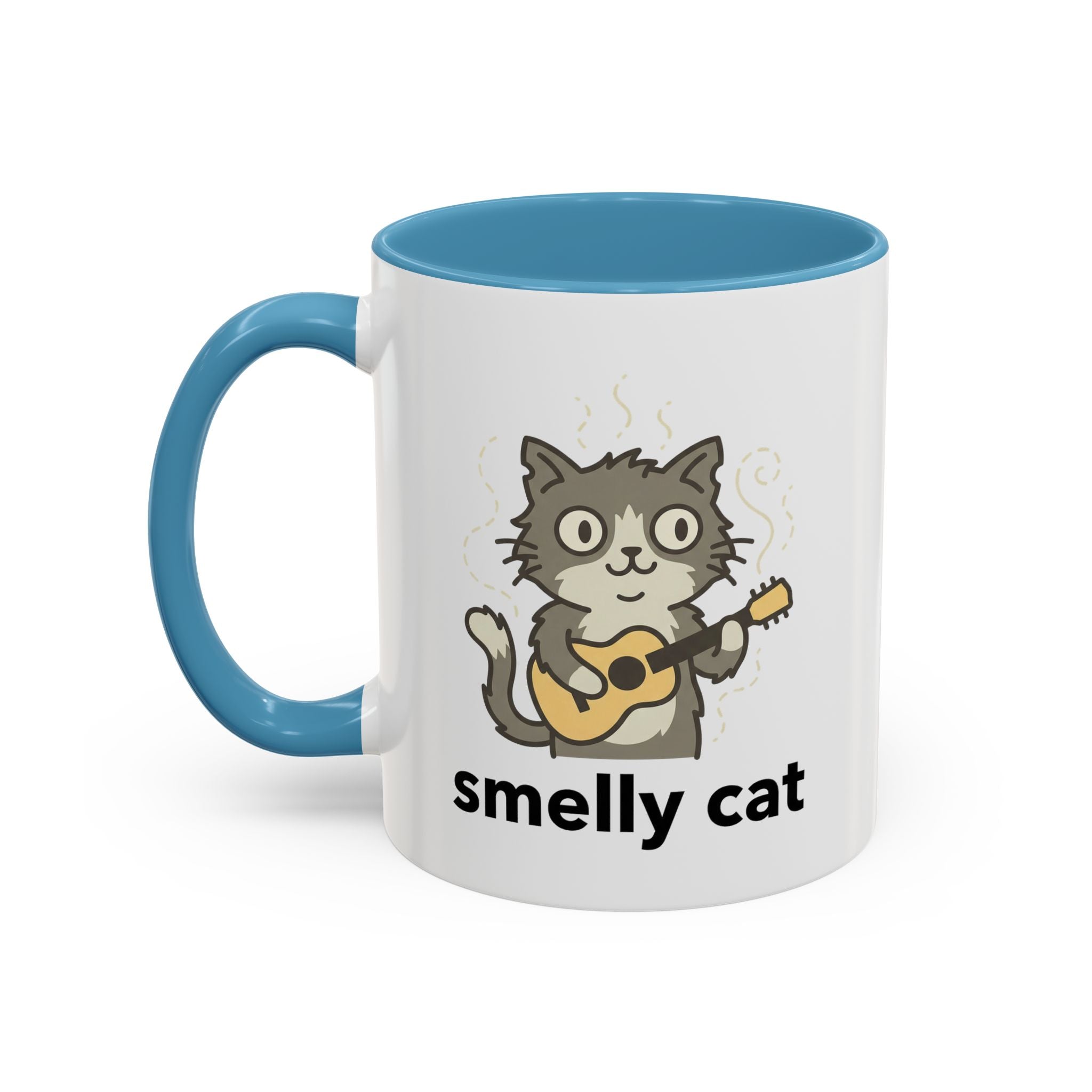 Smelly Cat Guitar Cat Accent Coffee Mug – Funny Friends Sitcom Cat Lover Gift