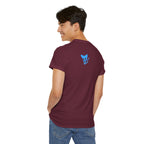 Blue Skeleton Cat Graphic Tee - Cute Creepy Kitty Shirt - 100% Cotton