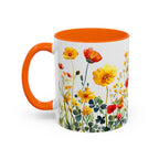 Wildflower Garden Accent Coffee Mug - Floral 11/15oz Ceramic