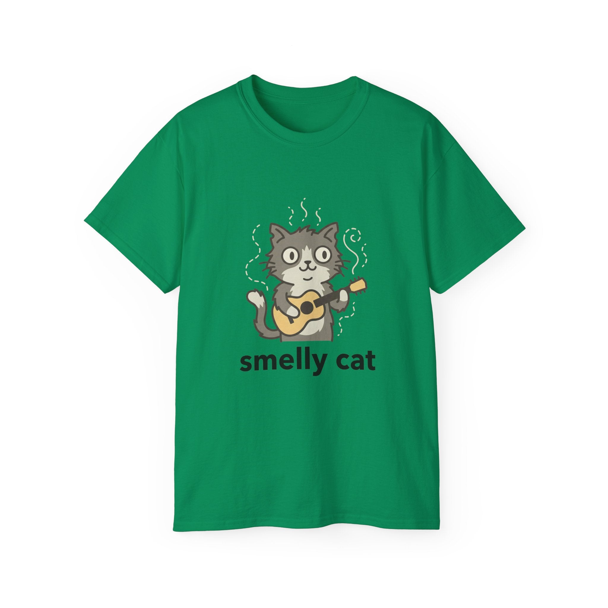 Smelly Cat Guitar Cat T-Shirt - Funny Friends Parody Tee for Fans - 100% Cotton