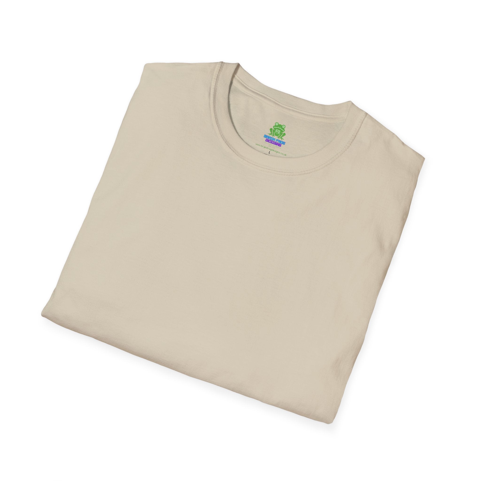 Men's Plain Tee - Brain Frog Men's Softstyle Plain T-Shirt - 100% Cotton / Cotton Blend