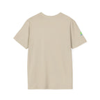 Brain Frog Design Signature T-Shirt - Small Green Brain Frog Logo Tee (Front Chest & Sleeve) - 100% Cotton