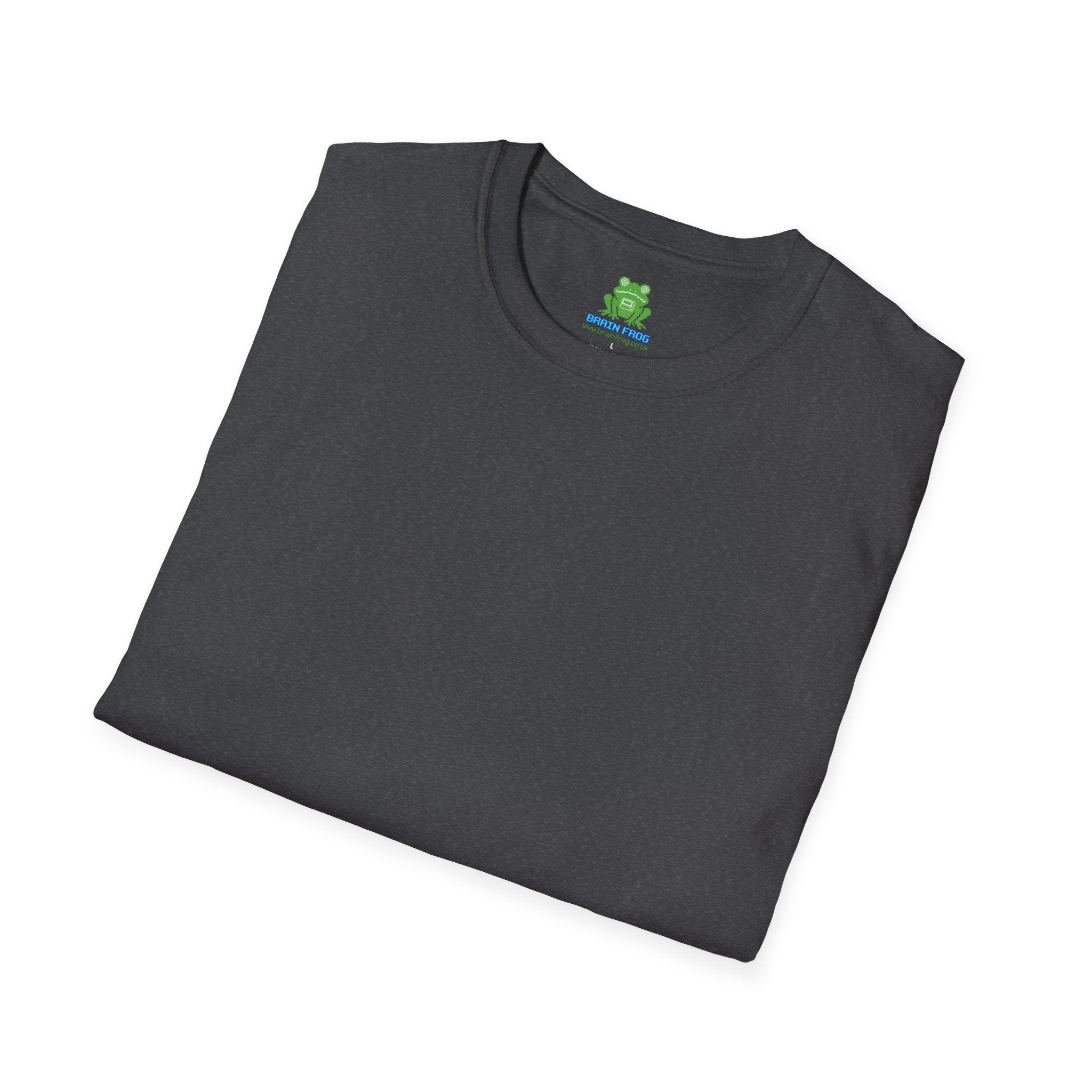 Woman's Plain Tee - Brain Frog Woman's Softstyle Plain T-Shirt - 100% Cotton / Cotton Blend - White / Black / Navy / Grey - 12 colours available