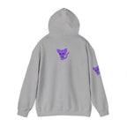Purple Skeleton Cat Hoodie – Cute Spooky Graphic Sweatshirt - Unique Brand Design