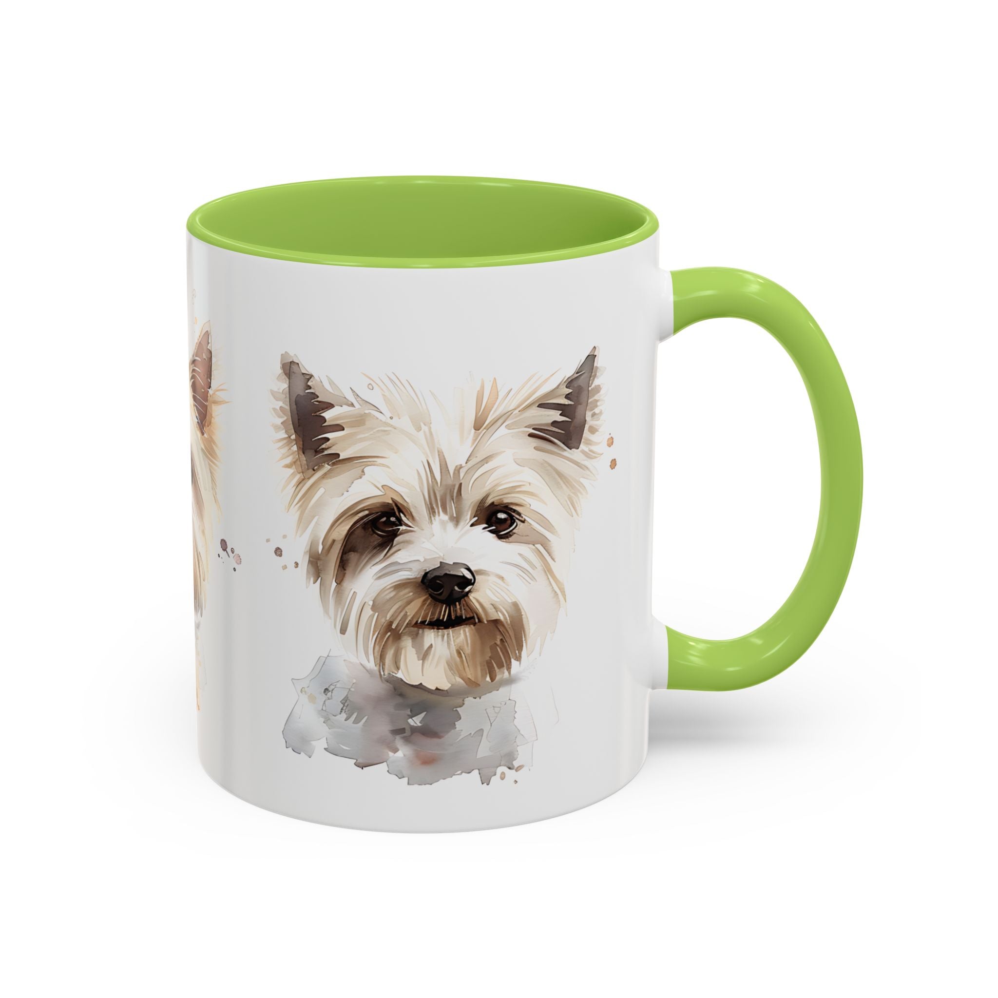 Westie Watercolor Accent Coffee Mug - Cute West Highland Terrier Dog Lover Gift (11/15oz)
