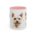 Westie Watercolor Accent Coffee Mug - Cute West Highland Terrier Dog Lover Gift (11/15oz)