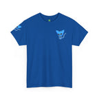 Blue Skeleton Cat Graphic Tee - Cute Creepy Kitty Shirt - 100% Cotton