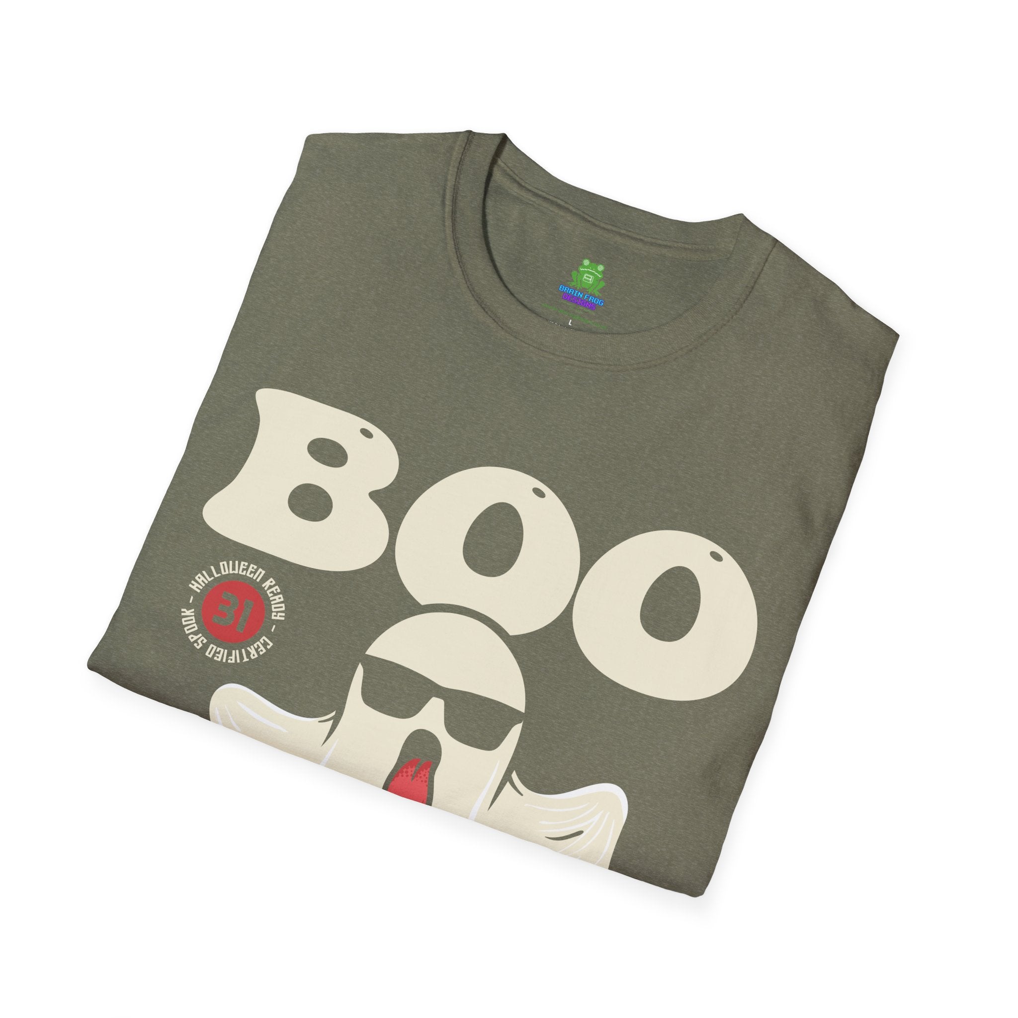 Boo Crew Halloween T-Shirt - Cool Ghost Graphic Tee - 100% Cotton / Cotton Blend