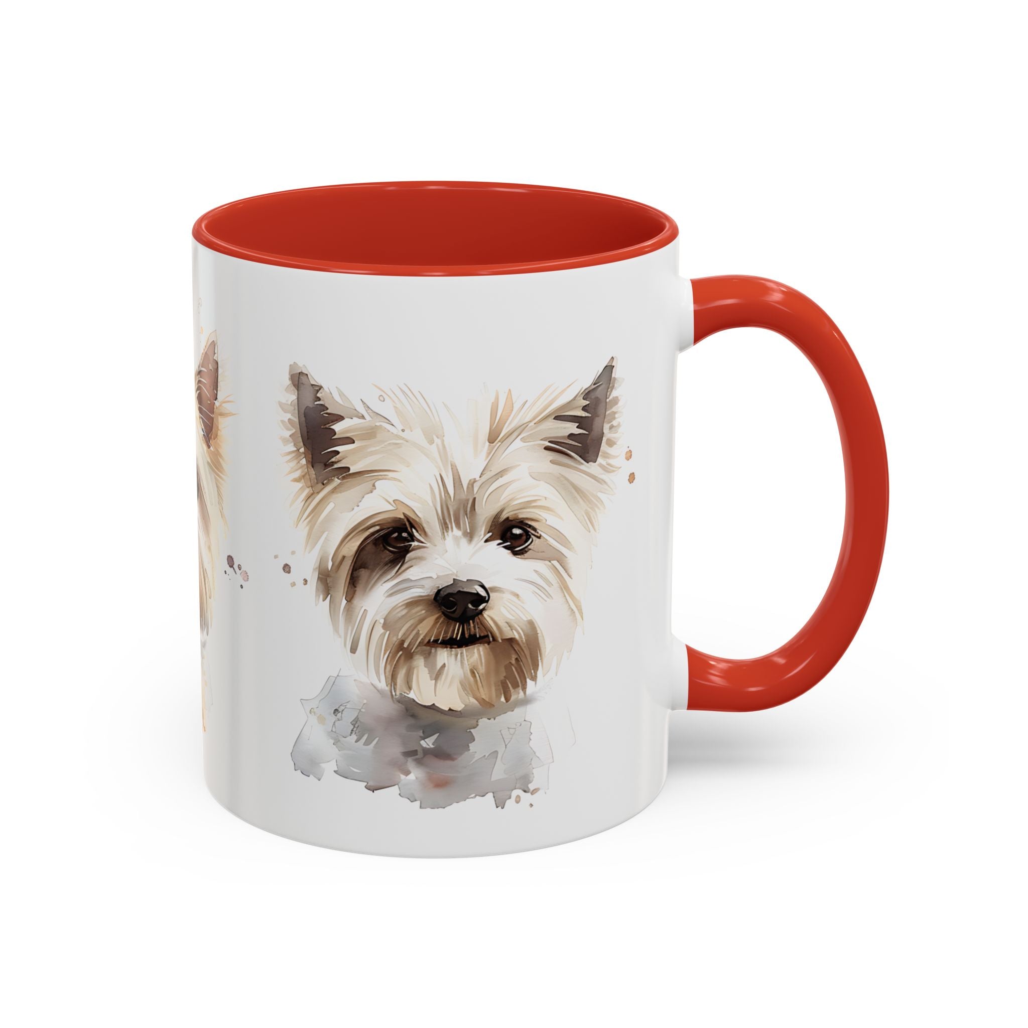 Westie Watercolor Accent Coffee Mug - Cute West Highland Terrier Dog Lover Gift (11/15oz)