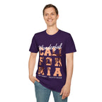 California Palm Photo Tee - Vintage Sunset Graphic T-Shirt - 100% Cotton