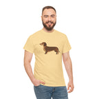 Dachshund Dog T‑Shirt — Cute Brown Sausage Dog Graphic Tee - 100% Cotton