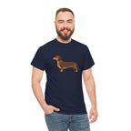 Dachshund Dog T‑Shirt — Cute Brown Sausage Dog Graphic Tee - 100% Cotton