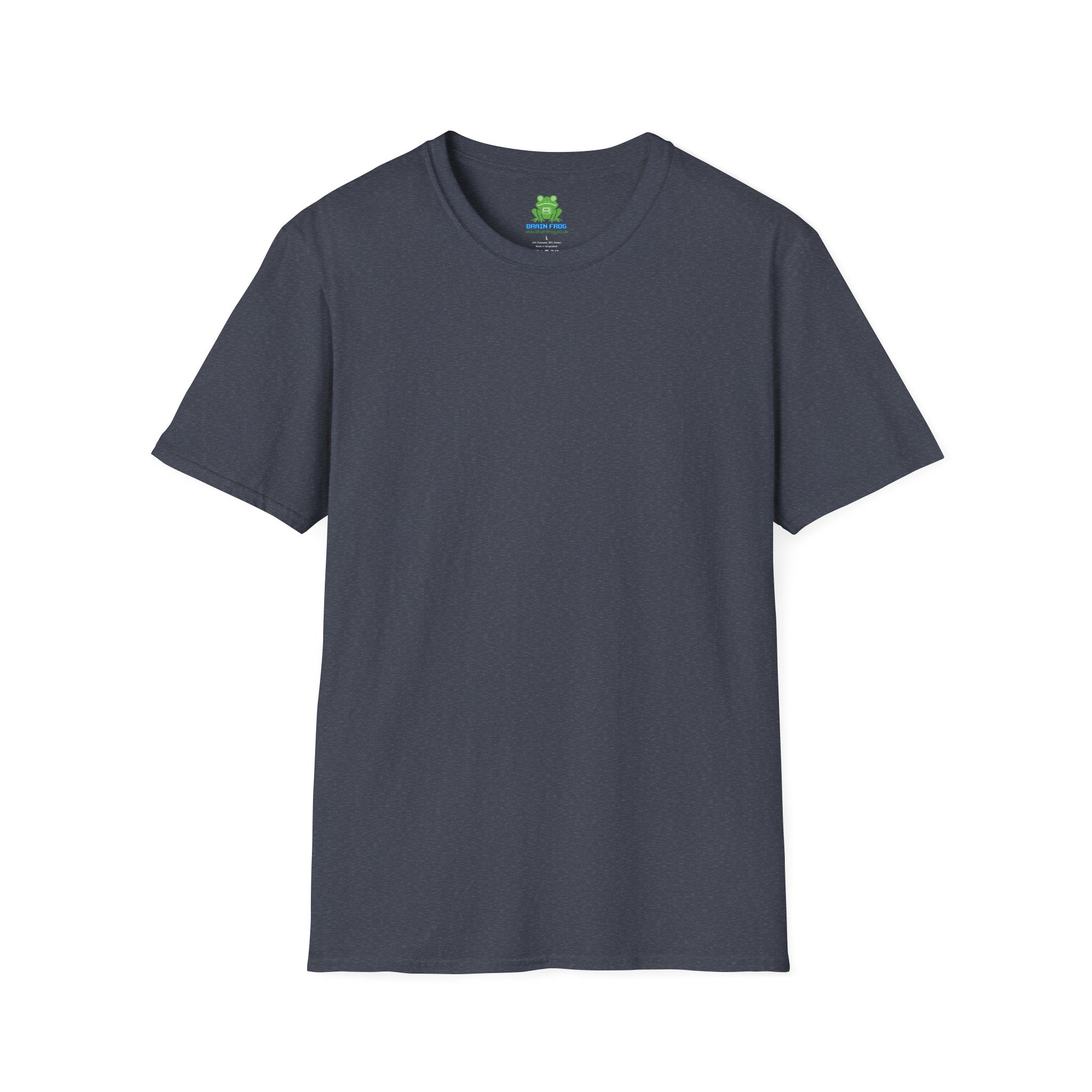 Woman's Plain Tee - Brain Frog Woman's Softstyle Plain T-Shirt - 100% Cotton / Cotton Blend - White / Black / Navy / Grey - 12 colours available