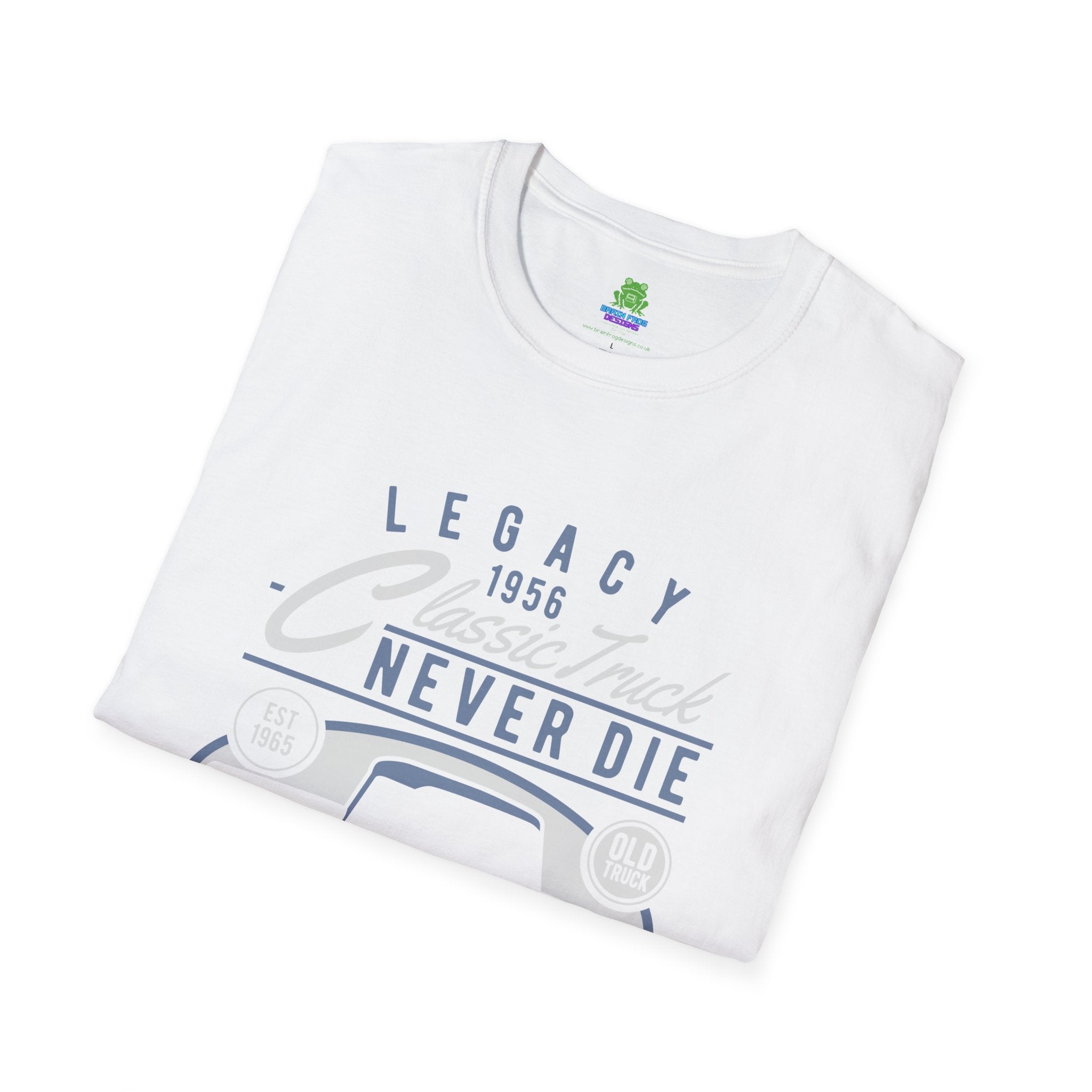 Old School Car T-Shirt - "Legacy Never Die" Vintage Auto Tee - 100% Cotton
