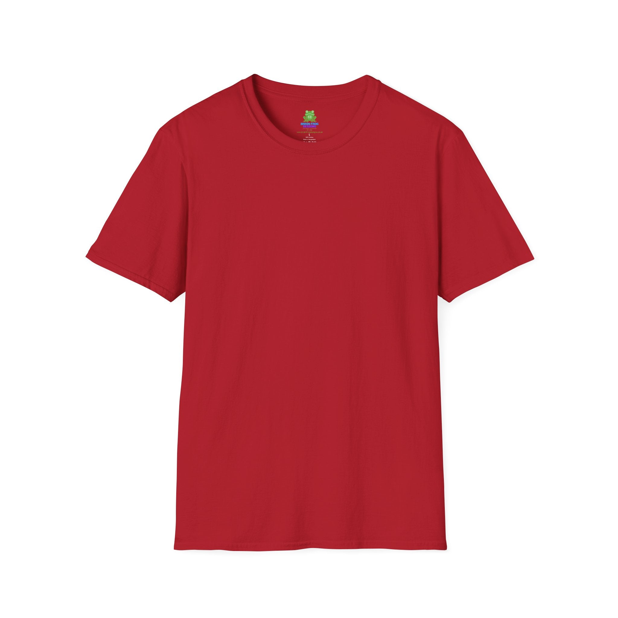 Men's Plain Tee - Brain Frog Men's Softstyle Plain T-Shirt - 100% Cotton / Cotton Blend