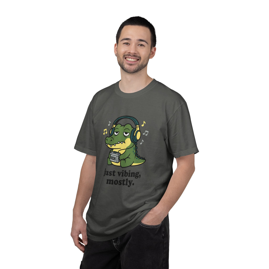 Just Vibing, Mostly Crocodile T-Shirt - 100% Cotton