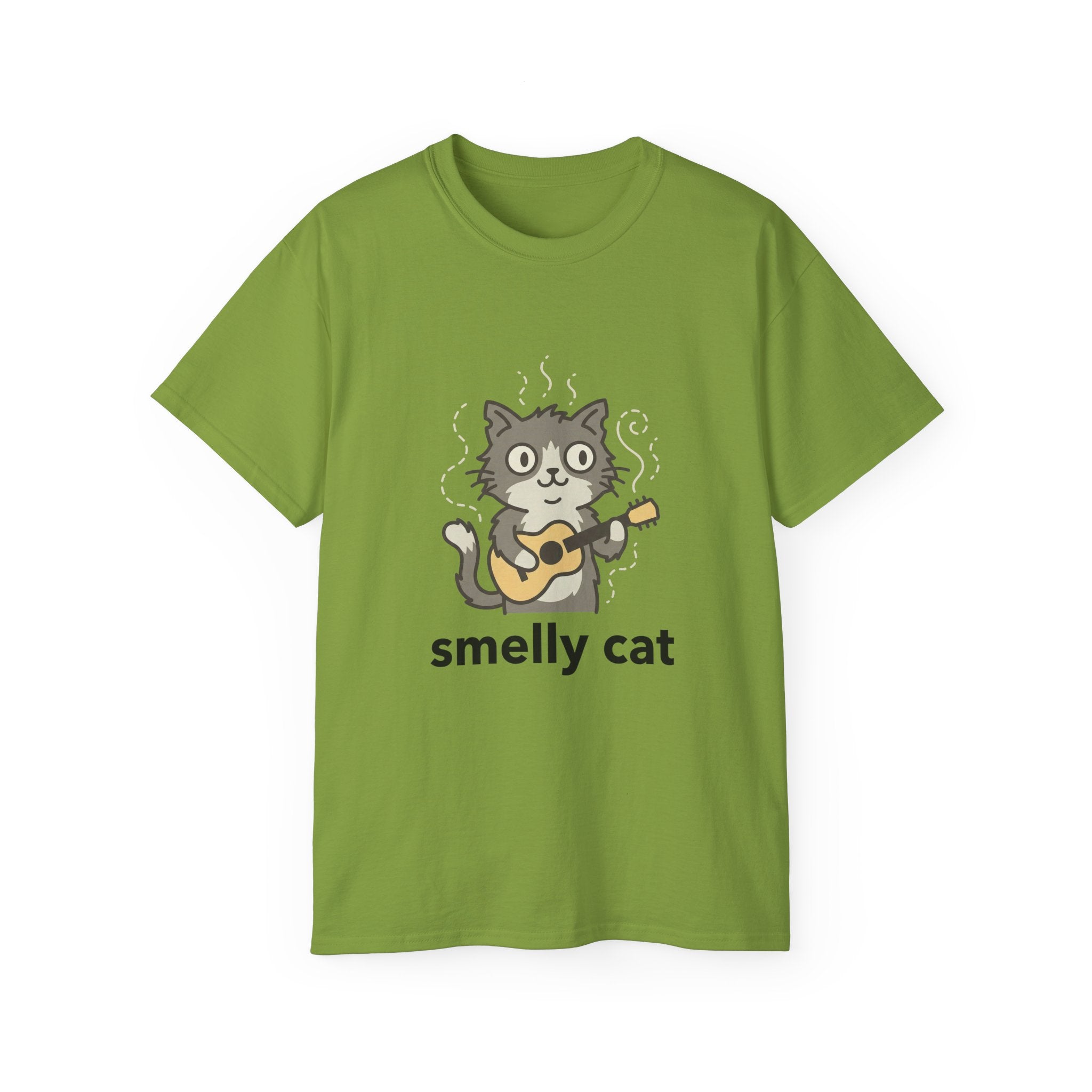 Smelly Cat Guitar Cat T-Shirt - Funny Friends Parody Tee for Fans - 100% Cotton