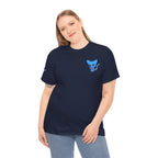 Blue Skeleton Cat Graphic Tee - Cute Creepy Kitty Shirt - 100% Cotton