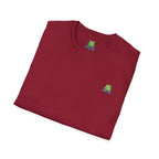 Brain Frog Design Signature T-Shirt - Small Green Brain Frog Logo Tee (Front Chest & Sleeve) - 100% Cotton / Cotton Blend