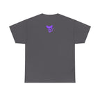 Purple Skeleton Cat Graphic Tee - Cute Creepy Kitty Shirt - 100% Cotton