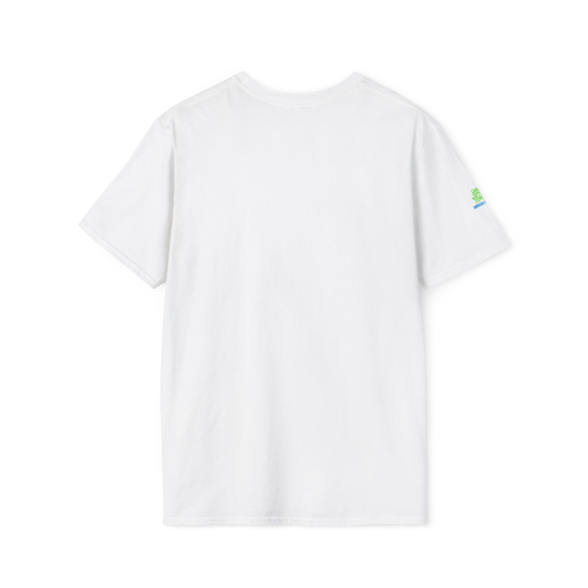 Brain Frog Design Signature T-Shirt - Small Green Brain Frog Logo Tee (Front Chest & Sleeve) - 100% Cotton