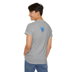 Blue Skeleton Cat Graphic Tee - Cute Creepy Kitty Shirt - 100% Cotton