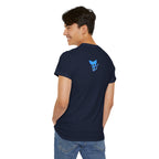 Blue Skeleton Cat Graphic Tee - Cute Creepy Kitty Shirt - 100% Cotton