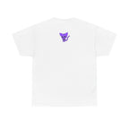 Purple Skeleton Cat Graphic Tee - Cute Creepy Kitty Shirt - 100% Cotton