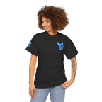 Blue Skeleton Cat Graphic Tee - Cute Creepy Kitty Shirt - 100% Cotton