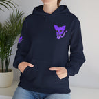 Purple Skeleton Cat Hoodie – Cute Spooky Graphic Sweatshirt - Unique Brand Design