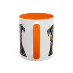 Staffy Dog Portrait Accent Coffee Mug (11/15oz) - Staffordshire Bull Terrier Portrait Mug