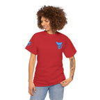 Blue Skeleton Cat Graphic Tee - Cute Creepy Kitty Shirt - 100% Cotton
