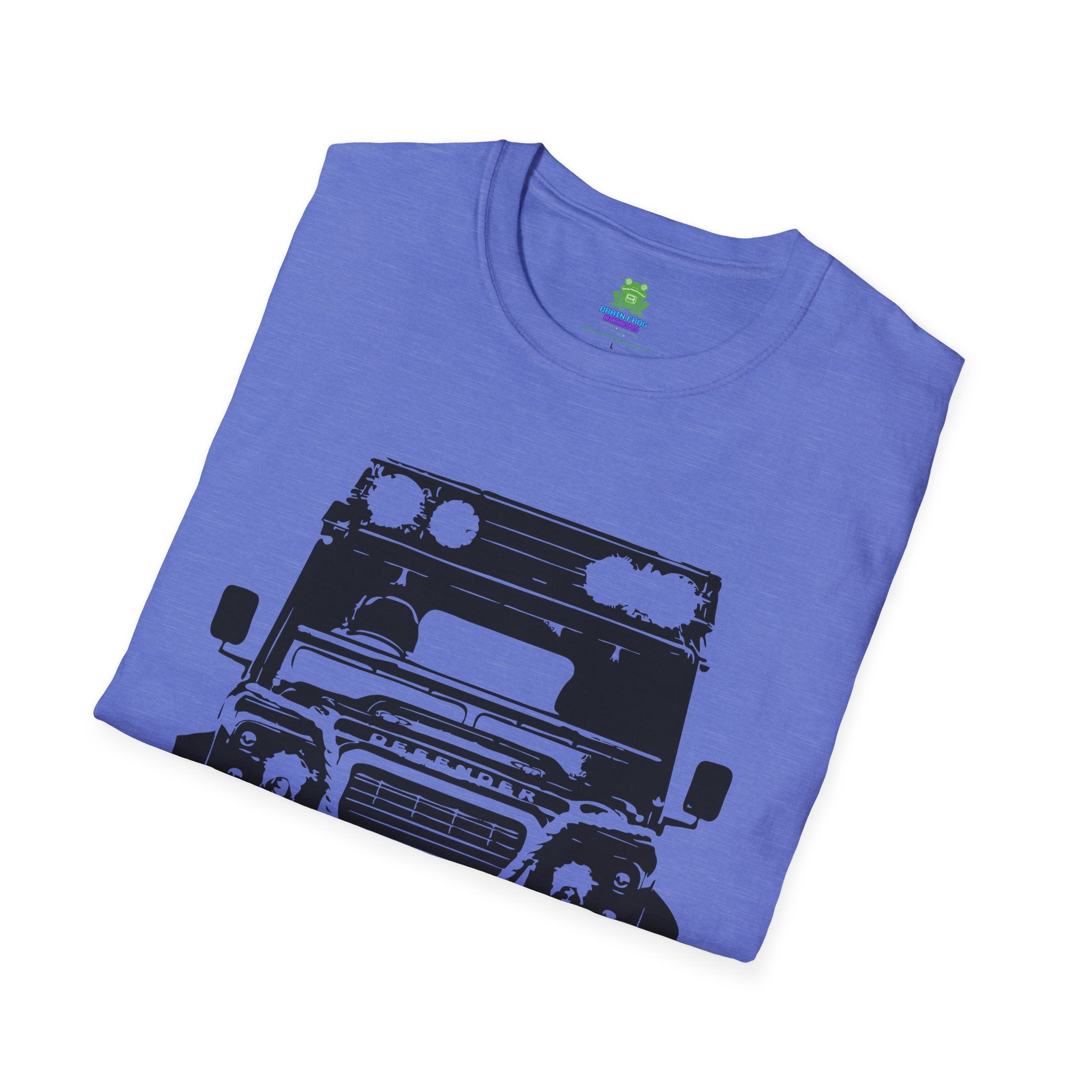 Defender Off-Road Shirt - "Custom Defender" Graphic 4x4 Adventure Tee - 100% Cotton / Cotton Blend