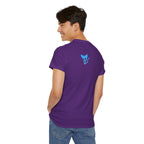 Blue Skeleton Cat Graphic Tee - Cute Creepy Kitty Shirt - 100% Cotton