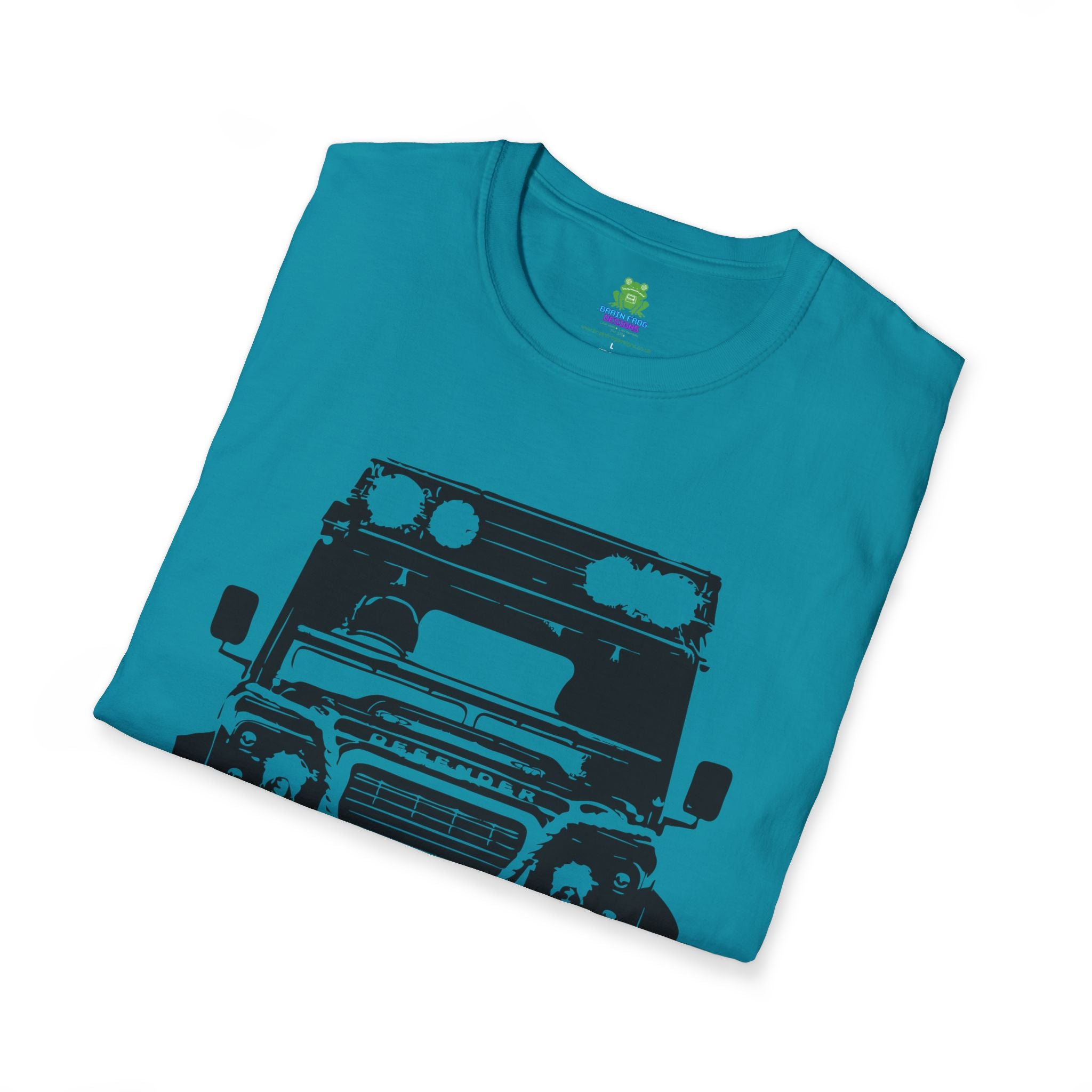 Defender Off-Road Shirt - "Custom Defender" Graphic 4x4 Adventure Tee - 100% Cotton / Cotton Blend