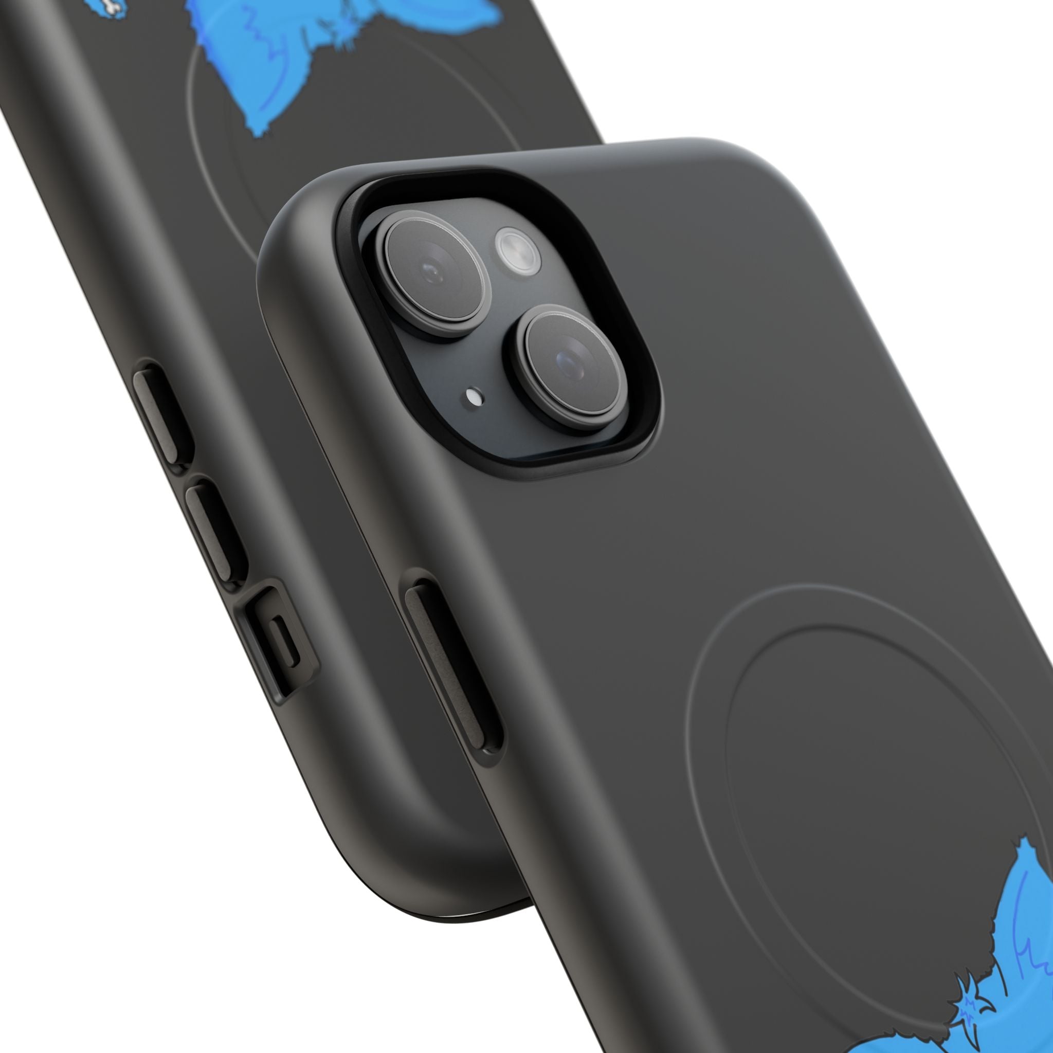 Blue Skeleton Cat Tough Magnetic Phone Case | Unique Design to Brain Frog