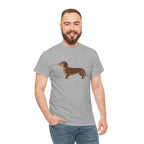 Dachshund Dog T‑Shirt — Cute Brown Sausage Dog Graphic Tee - 100% Cotton