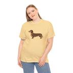 Dachshund Dog T‑Shirt — Cute Brown Sausage Dog Graphic Tee - 100% Cotton