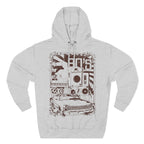 Vintage Car & Stereo Graphic Hoodie - Retro Automotive Streetwear - 100% Cotton / Cotton Blend