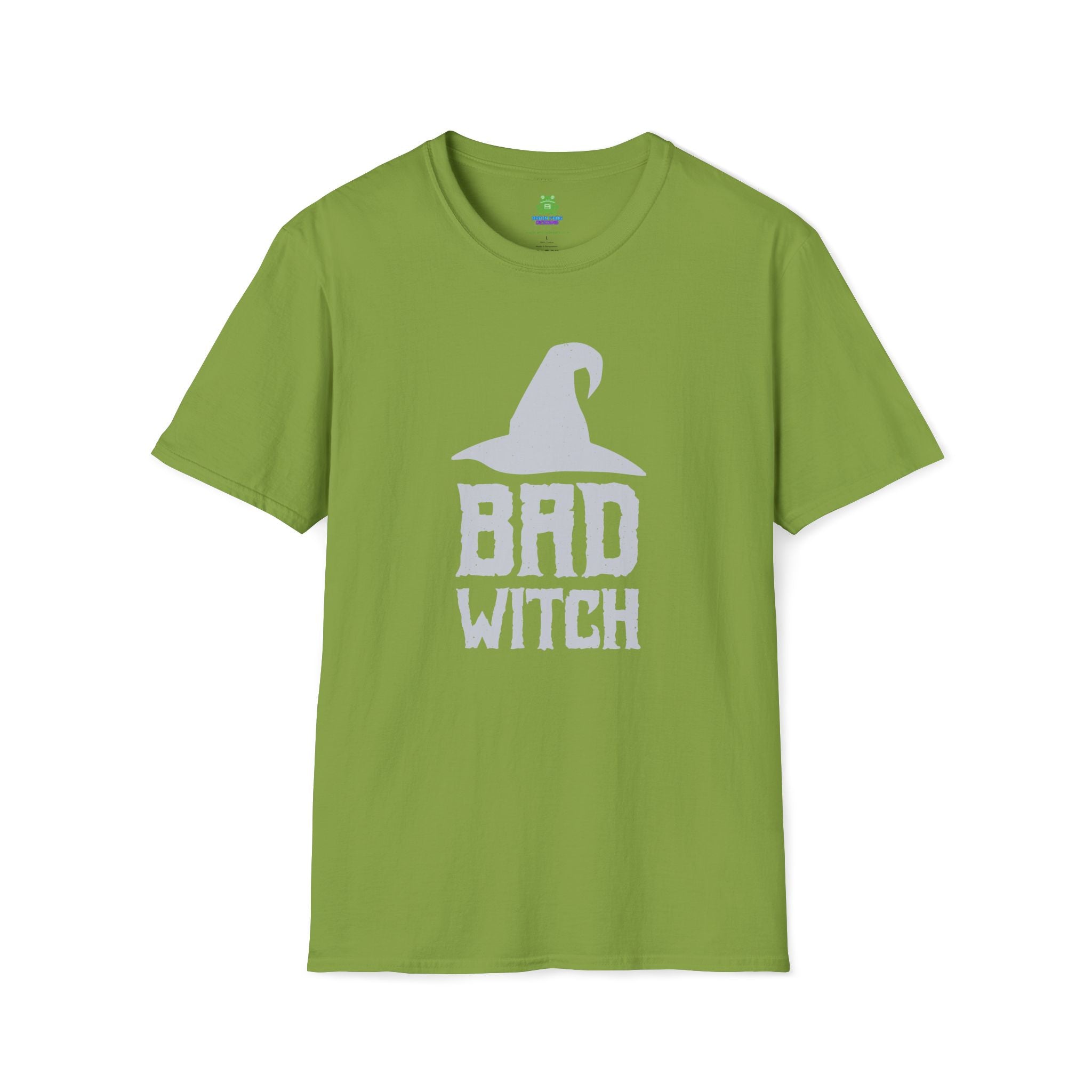 Bad Witch T-Shirt - Witch Hat Graphic Halloween Tee - 100% Cotton / Cotton Blend